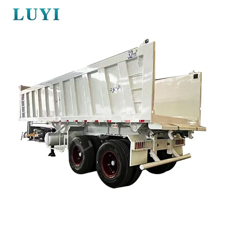 Semi-reboque basculante traseiro de alta qualidade com 2 eixos