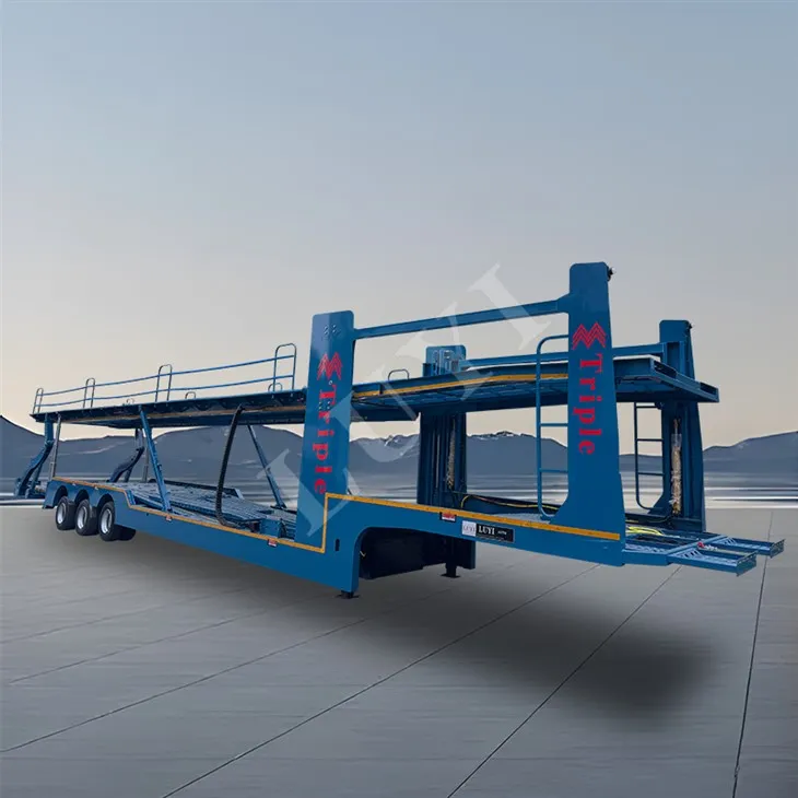 3 Eixo de 40 pés de trailer de transporte de carros de dois pés de dois andares