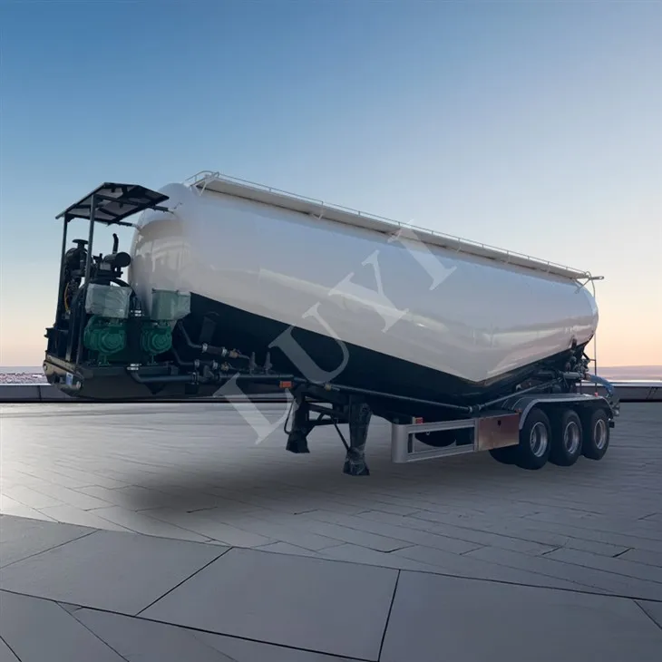 3-Semi-reboque tanque de pólvora de 45m³ de eixo|Transporte confiável para projetos de infraestrutura