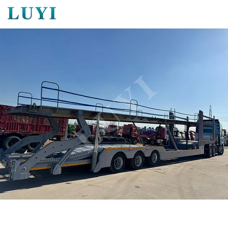 3 Eixo Double Deck 8 Veículo transportando transportador de carros semi -trailer