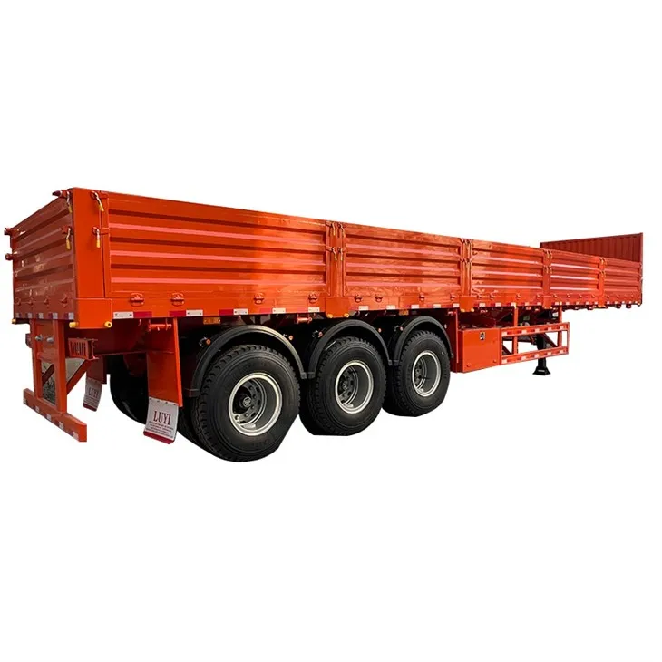 Reboque de parede lateral de carga de reboque de cerca de 3 eixos semi-reboque