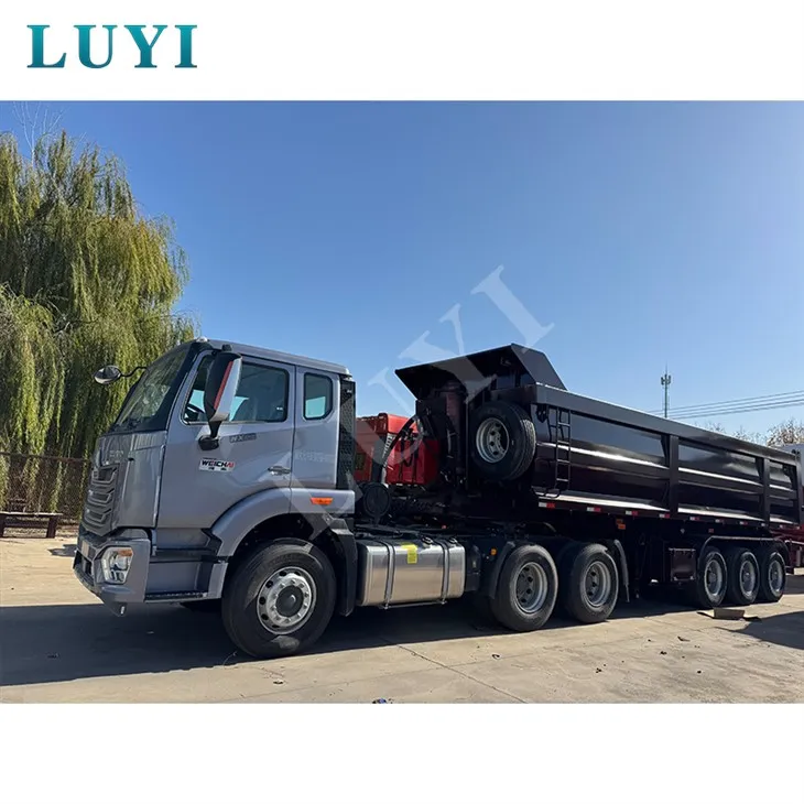 Semirreboque basculante hidráulico traseiro-de 3-eixos-tipo U-