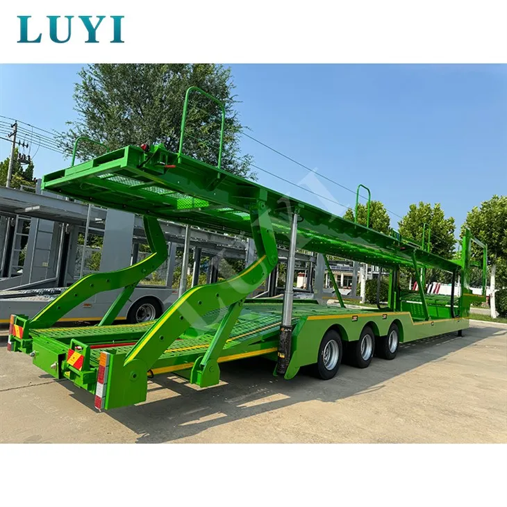 Reboque porta-carros de 3 eixos