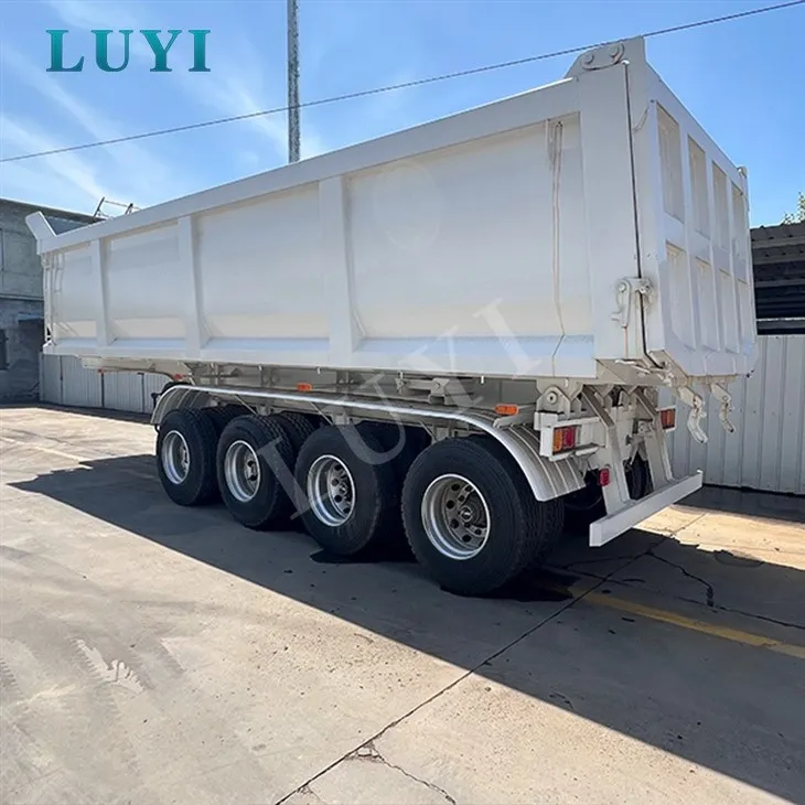 80 Ton Four Axle Dump Semi Trailer factory