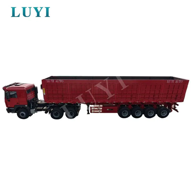 Semi-reboque basculante lateral vermelho de alta resistência