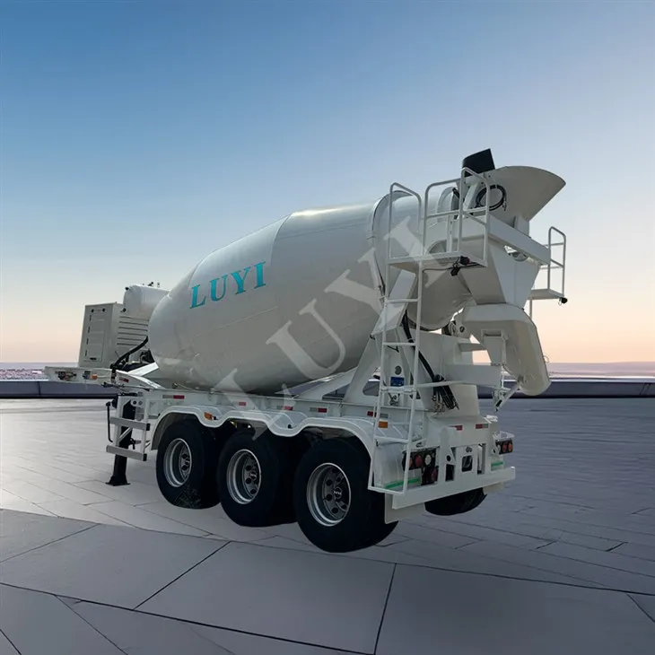 Semirreboque misturador de cimento de três-eixos-com capacidade de 12 metros cúbicos