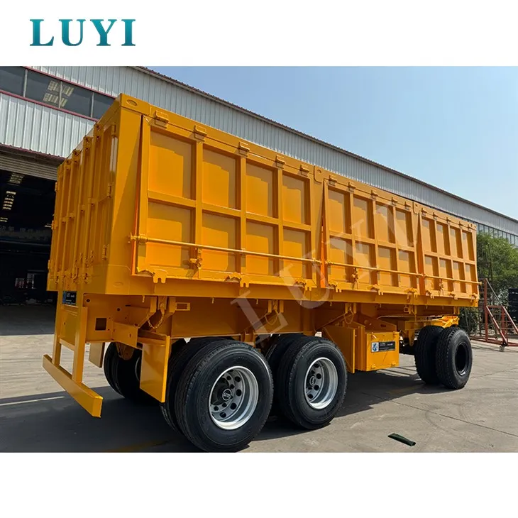 Trailer semi -tipping do tipo de haste de suporte de dois eixos